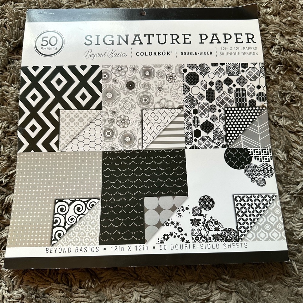 Booklet of double sided craft paper